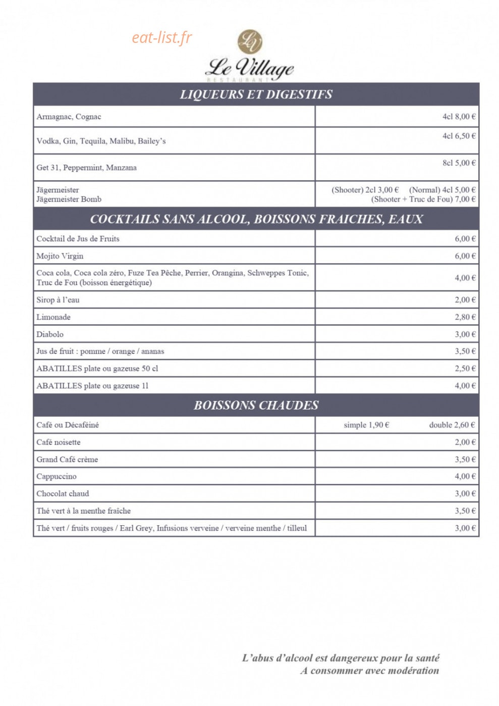 Le Village — carte page 6