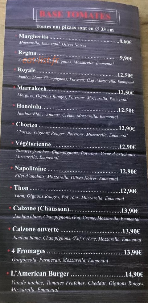 Pizzas 420 — carte page 4