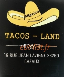 Tacos-Land — carte page 1