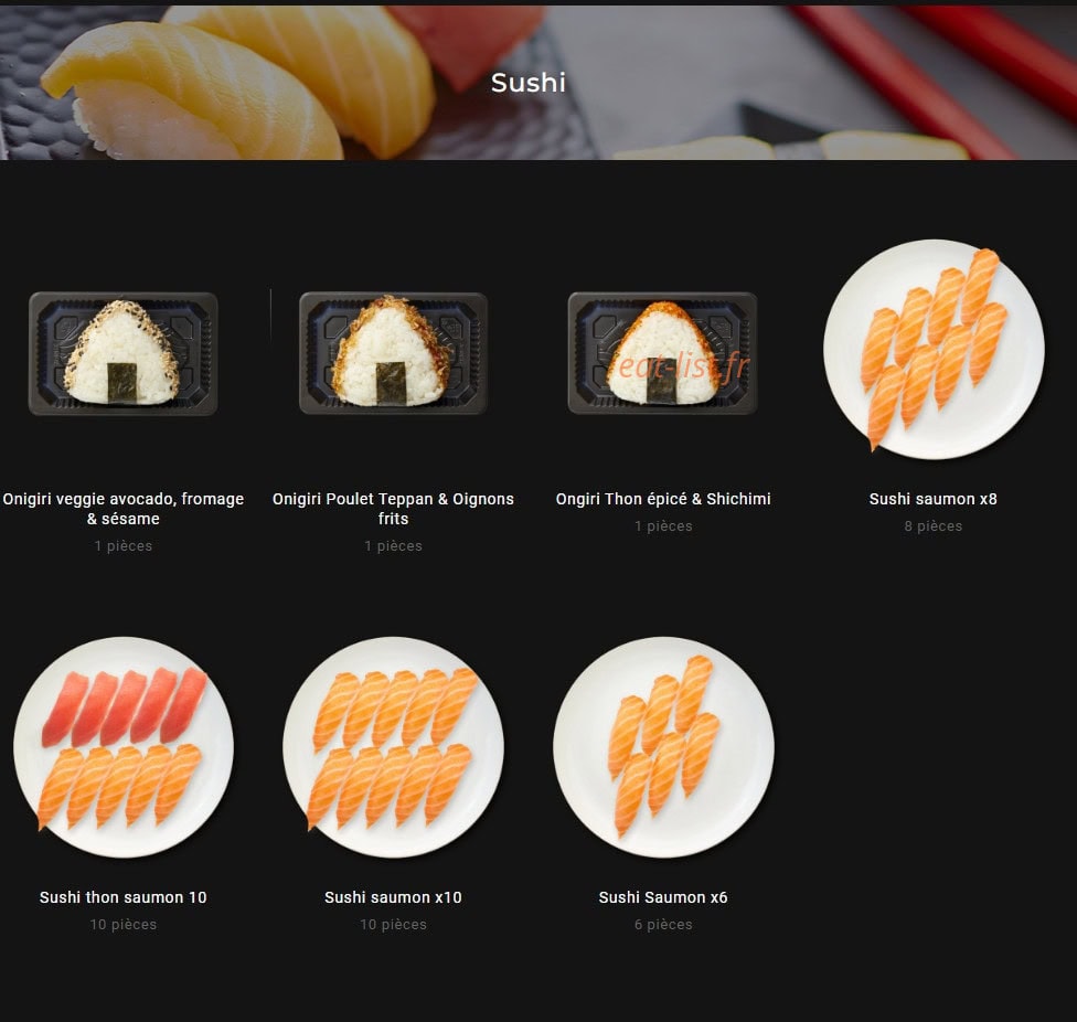 Sushi Gourmet — carte page 6