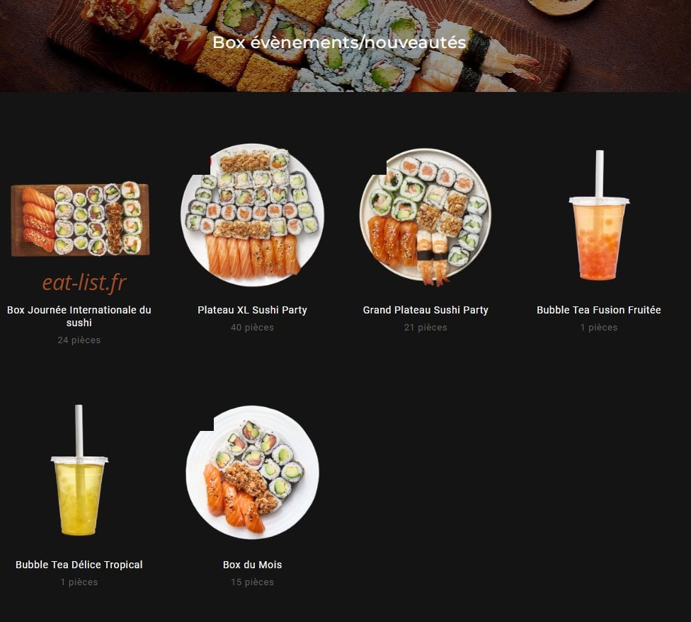 Sushi Gourmet — carte page 1