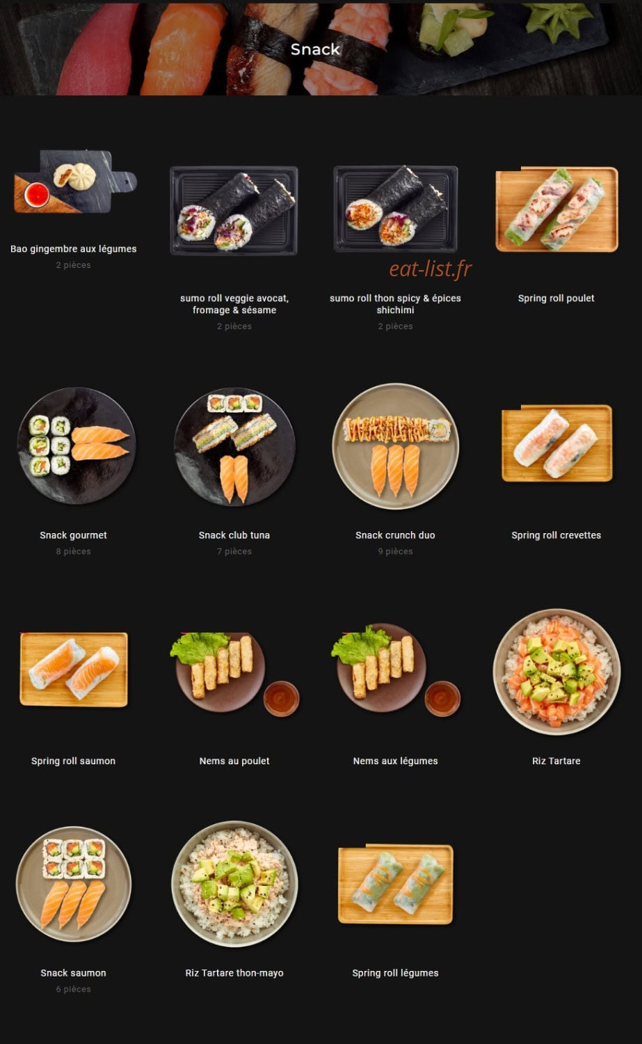 Sushi Gourmet — carte page 7