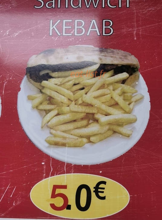 Ay yildiz kebab — carte page 1