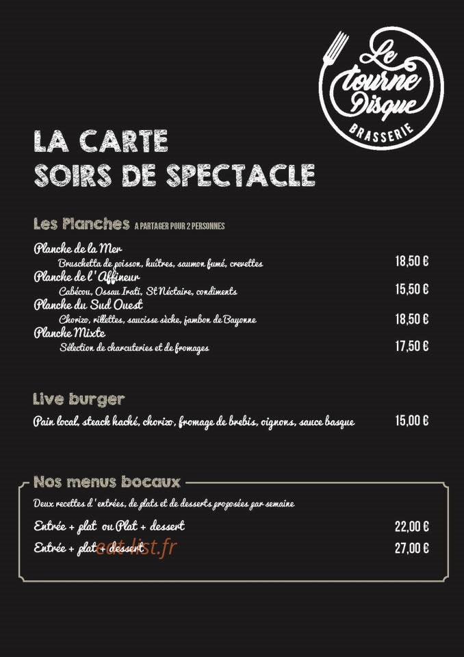 Le Tourne Disque — carte page 2