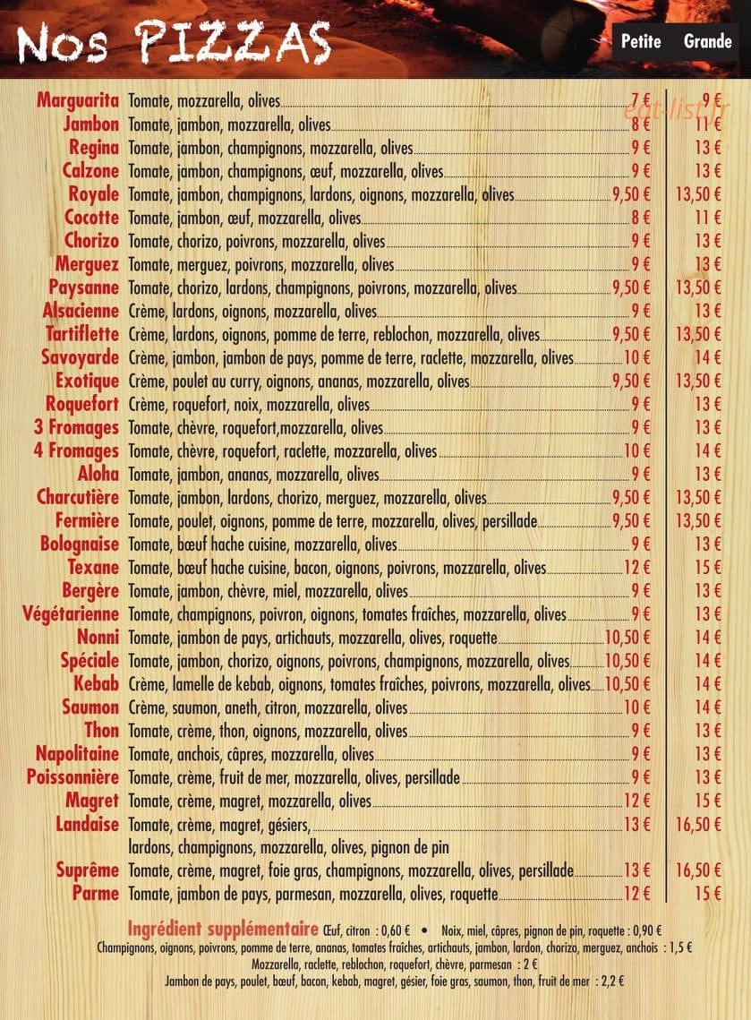 Pizza Nonni — carte page 2