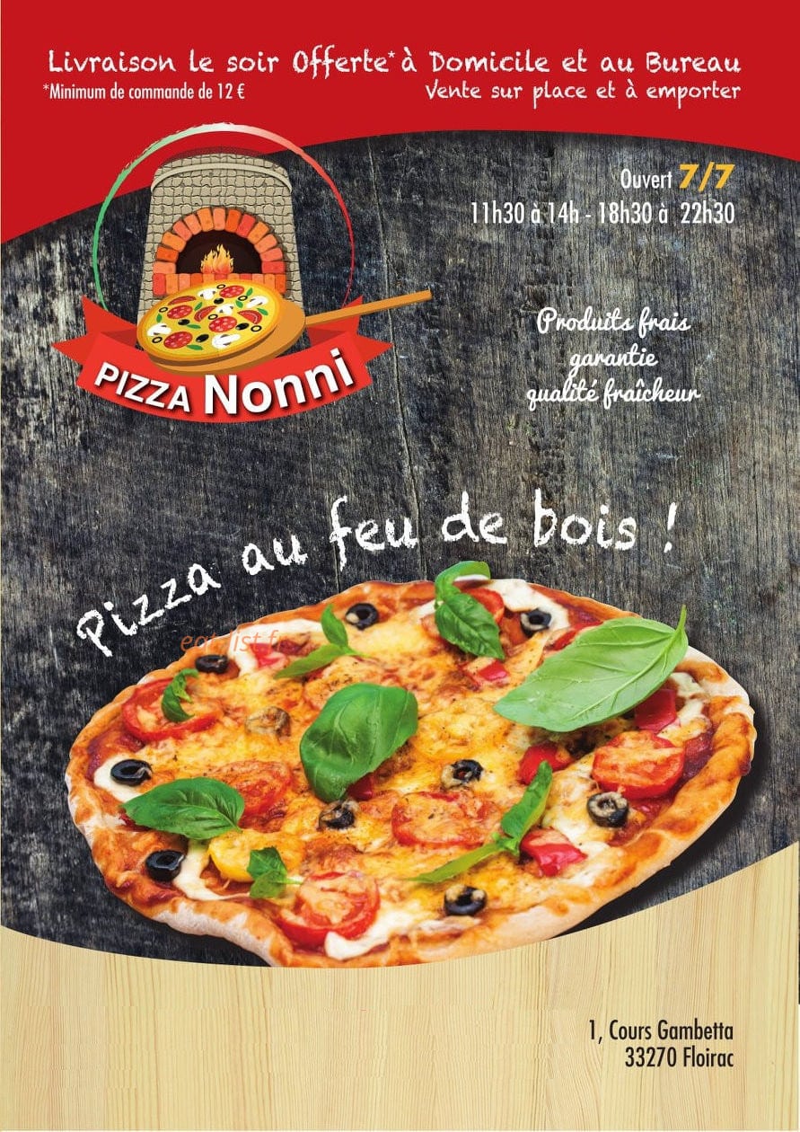 Pizza Nonni — carte page 1