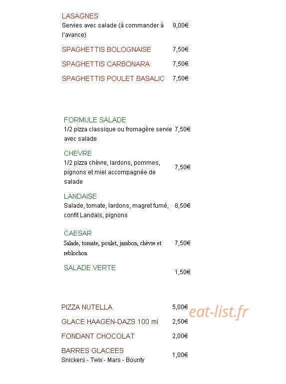 Pizzaping — carte page 3