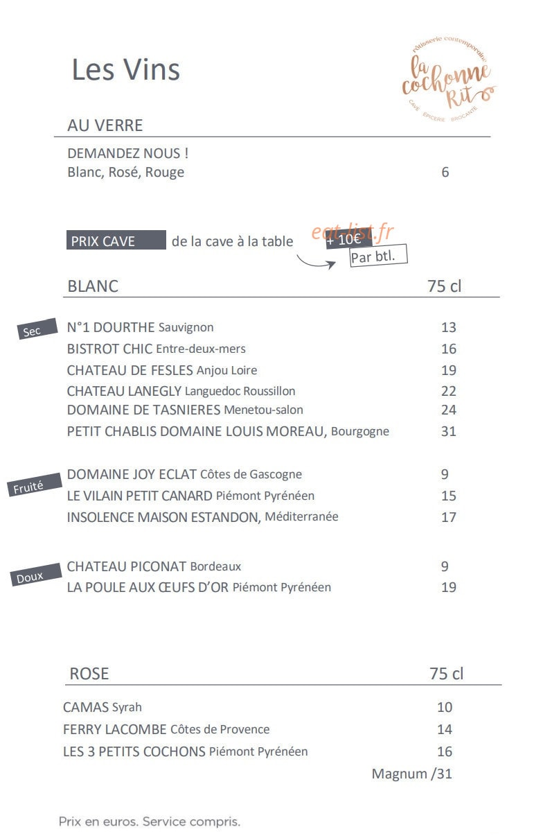 La Cochonne Rit — carte page 6