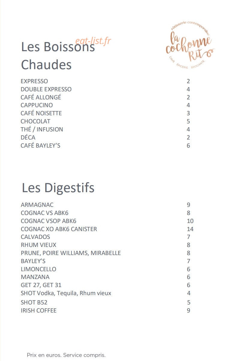 La Cochonne Rit — carte page 10