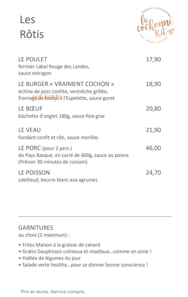 La Cochonne Rit — carte page 3