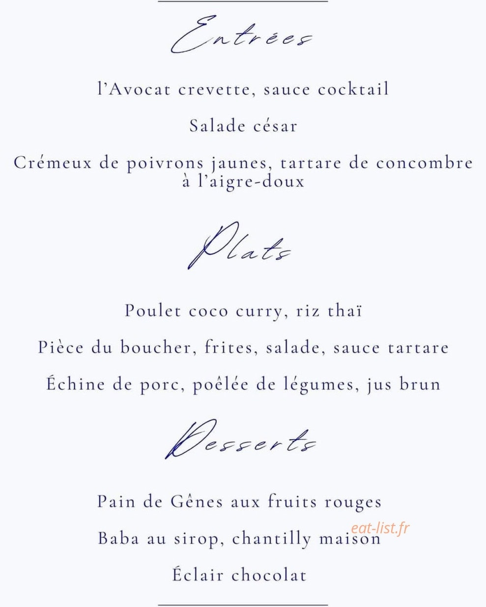 Le Chai Nous — carte page 2
