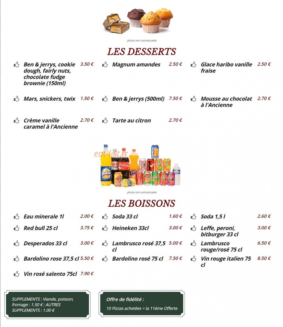 Le Kiosque à Pizzas — carte page 5
