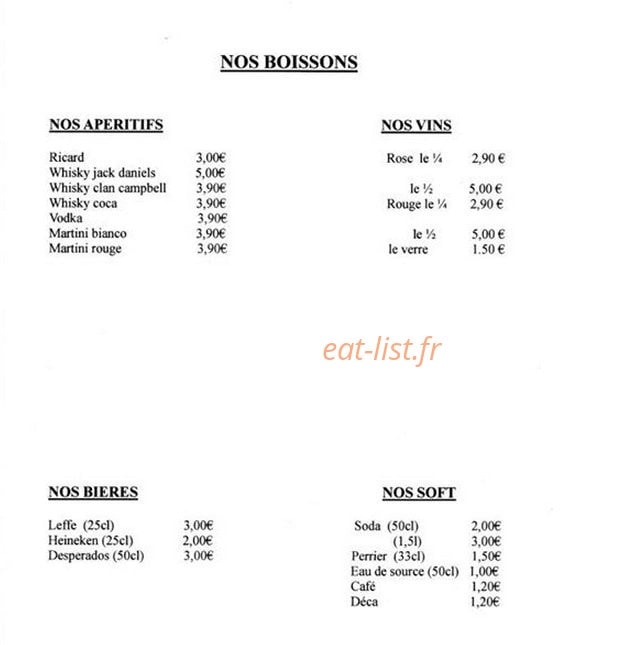 Les frères pizza — carte page 4