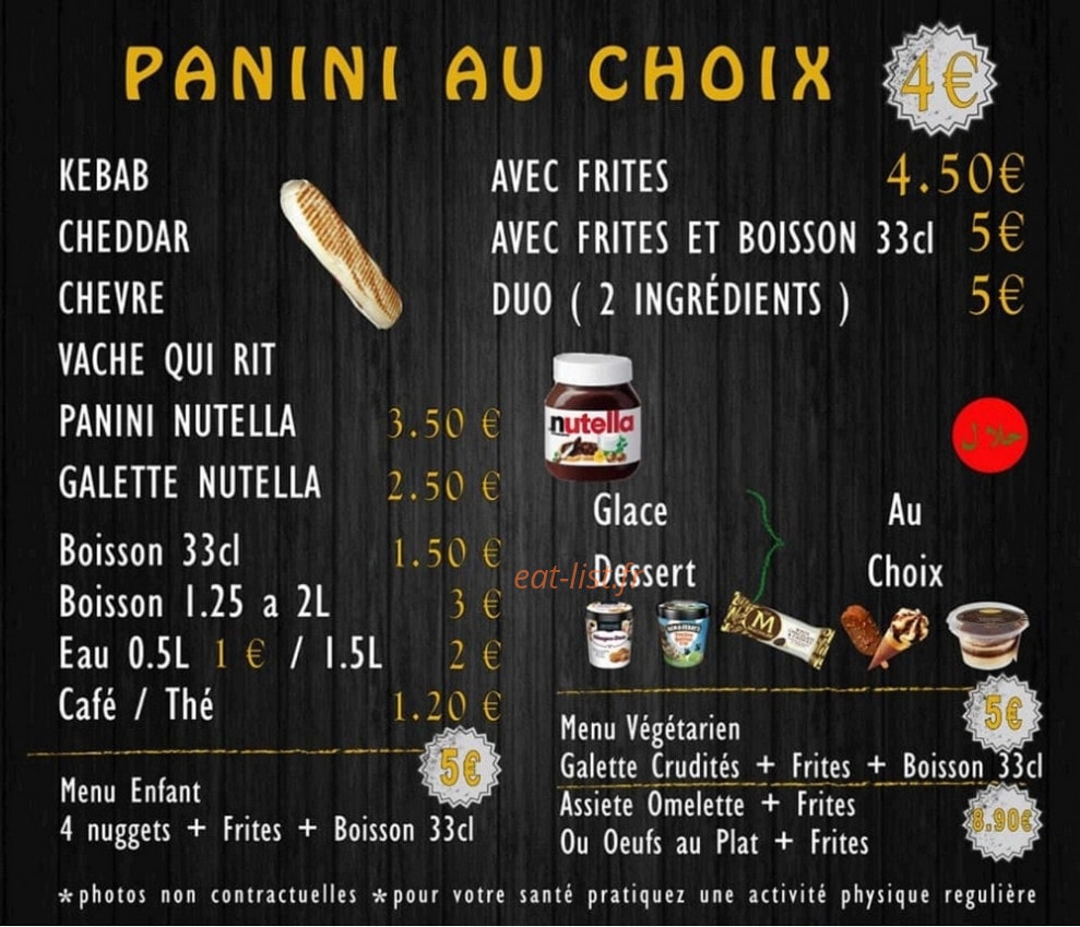 Les FrérO' Tacos, — carte page 3