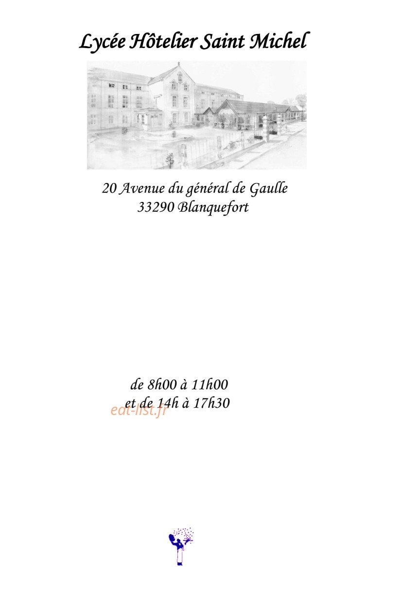 Lycée Hôtelier saint Michel — carte page 1