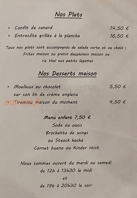 La Brochetterie — carte page 3