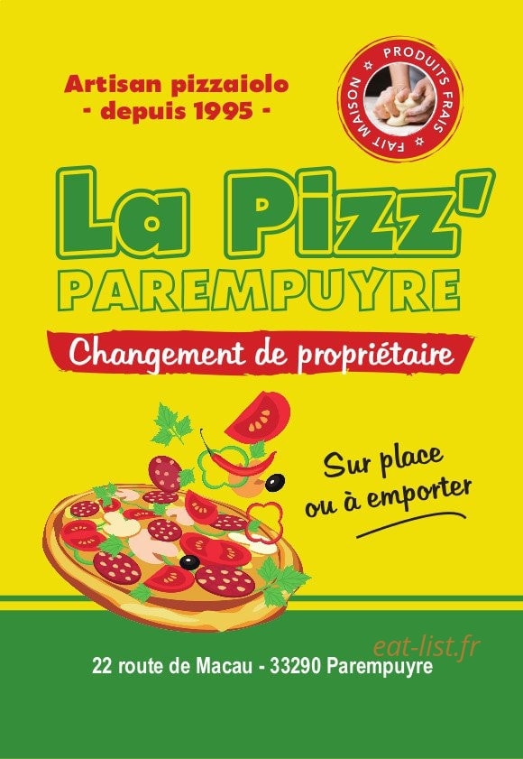La Pizz' — carte page 1