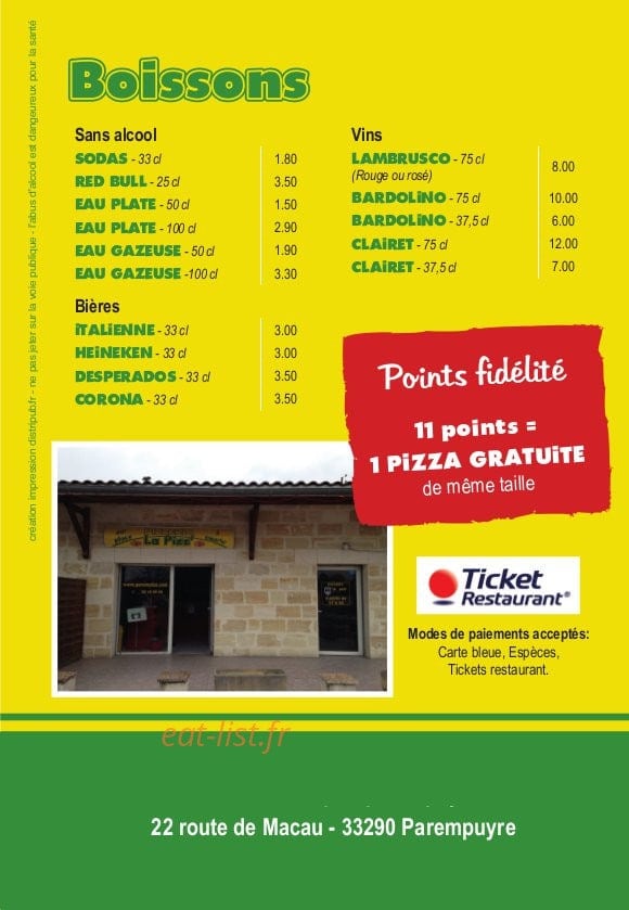 La Pizz' — carte page 4