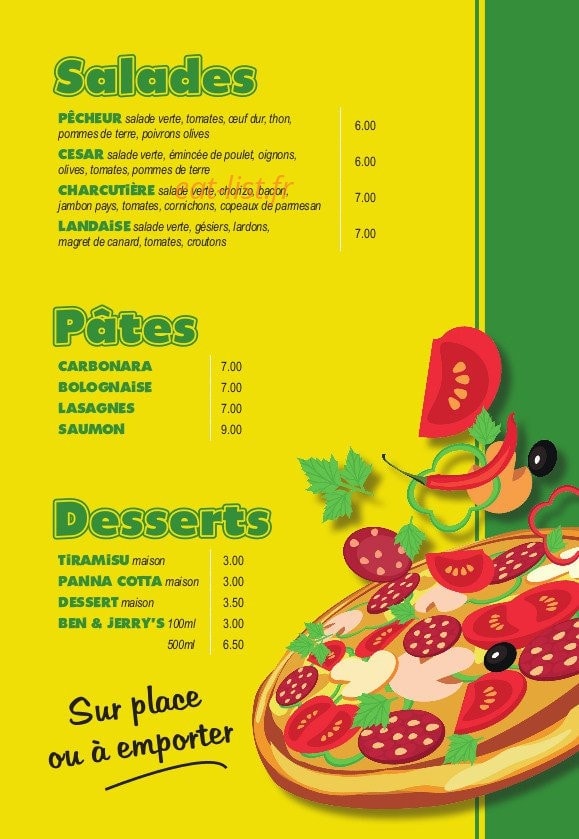 La Pizz' — carte page 3