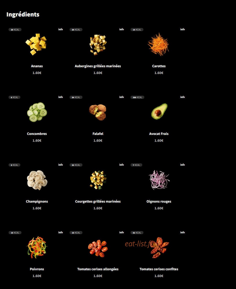 Eat Salad — carte page 3