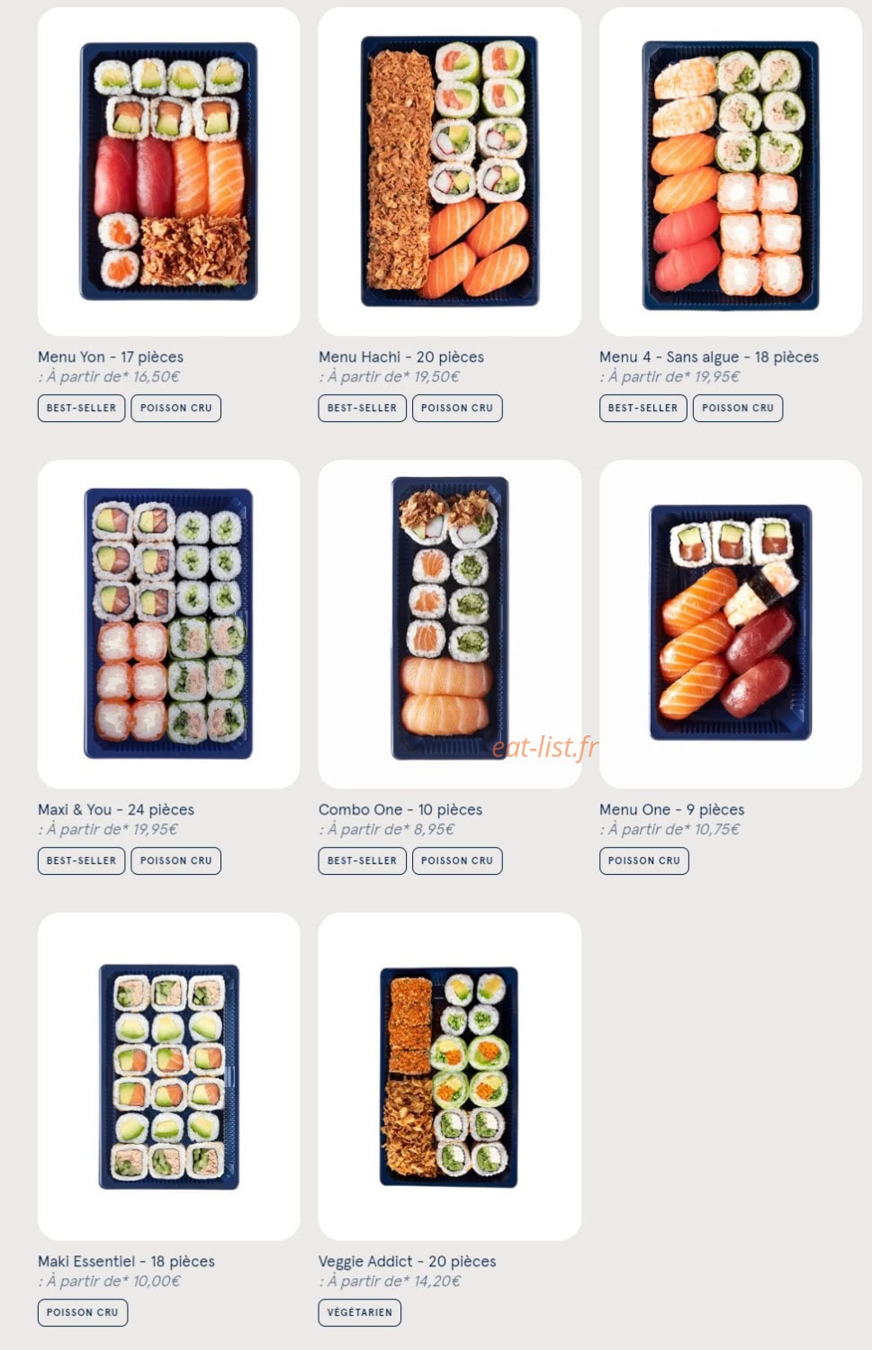 Sushi Daily — carte page 2