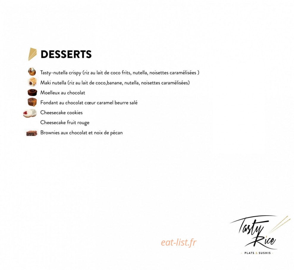Tasty-Rice — carte page 13