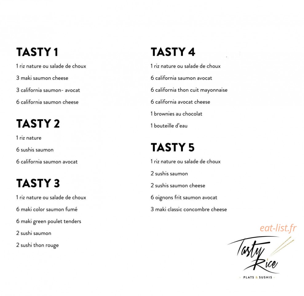 Tasty-Rice — carte page 6