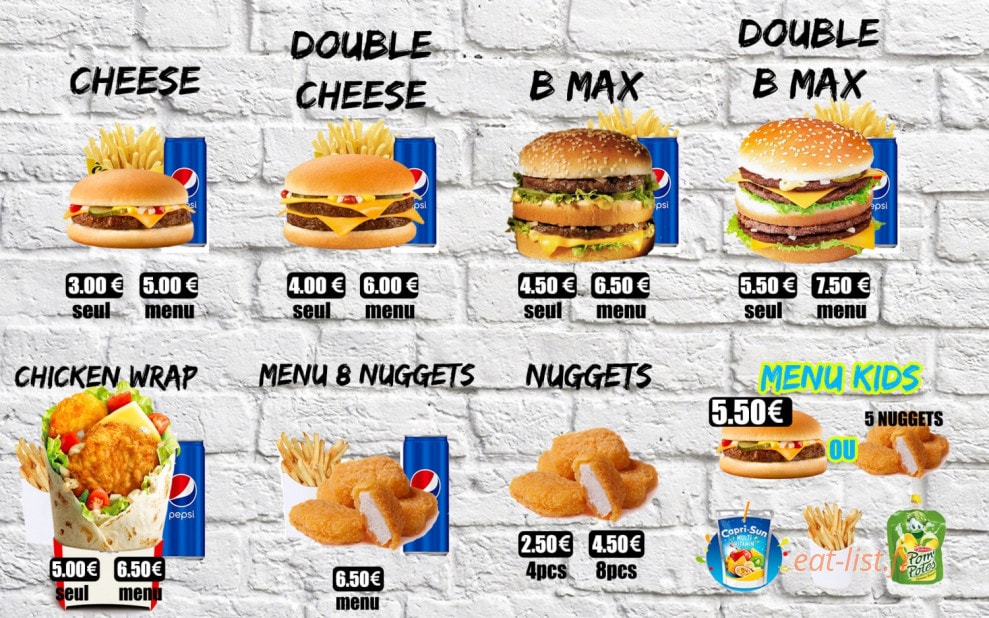 B.burger — carte page 4