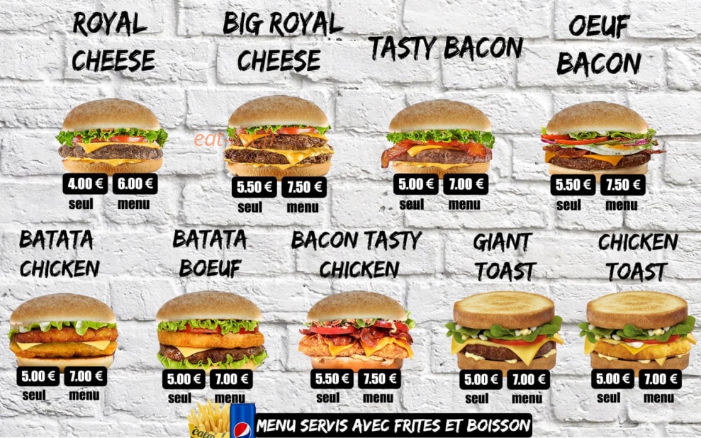 B.burger — carte page 3