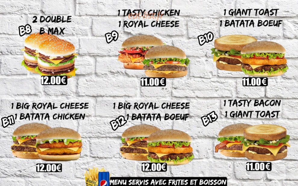 B.burger — carte page 1