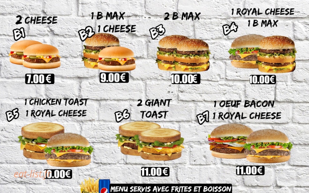 B.burger — carte page 2