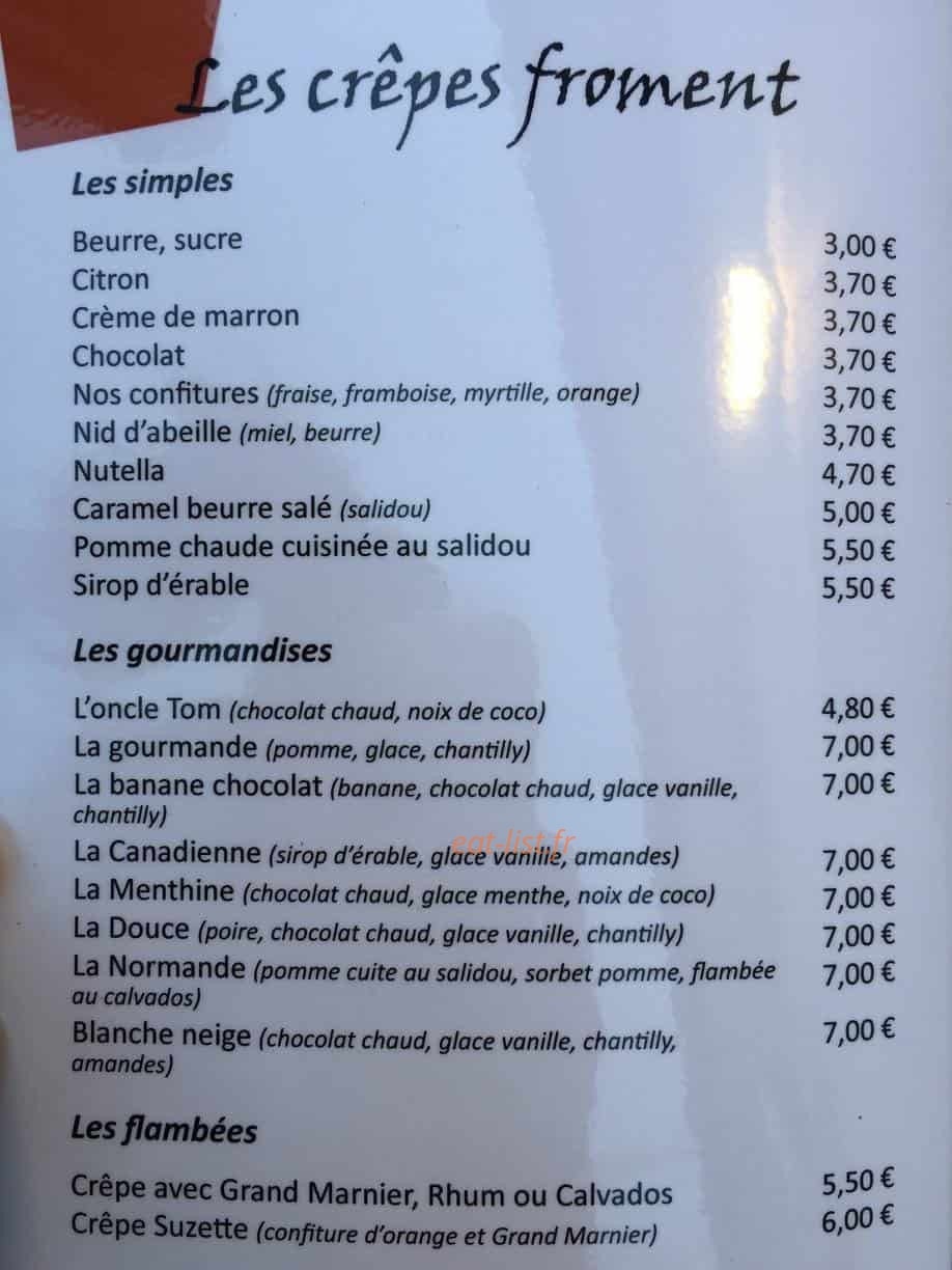 La Petite Creperie — carte page 5