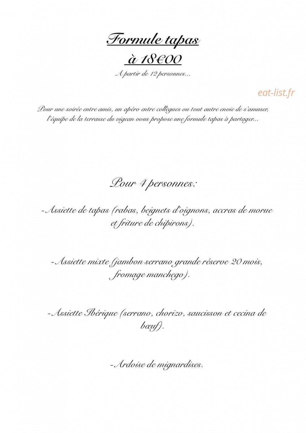 La Terrasse du Vigean — carte page 2