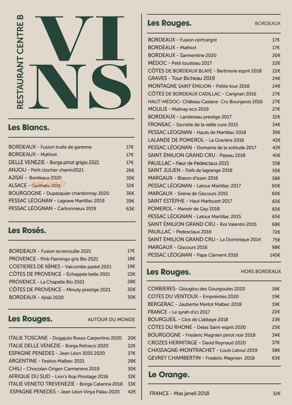 Le Centre B' — carte page 4