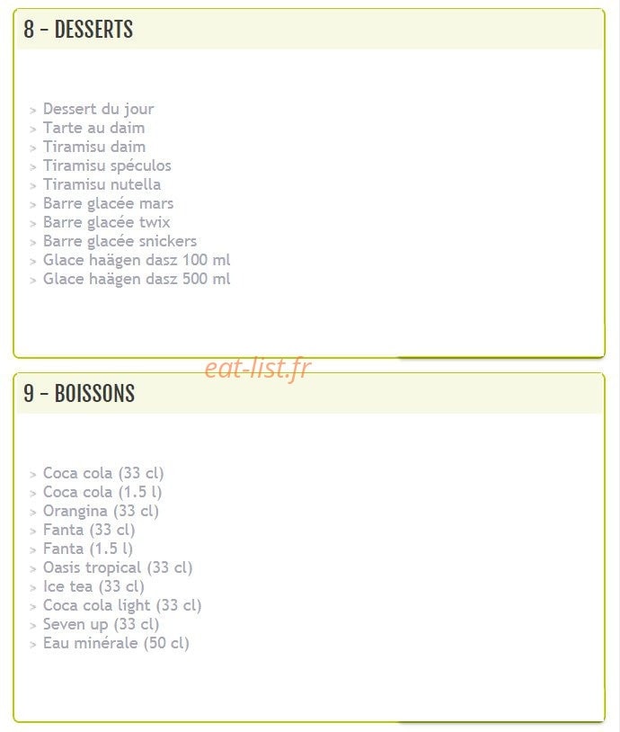 Le Fournil Chez Anis — carte page 3