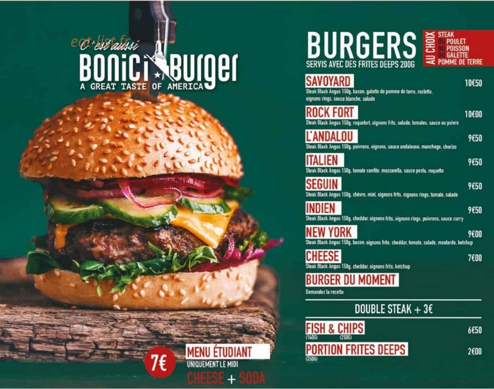 Pizza Bonici — carte page 2