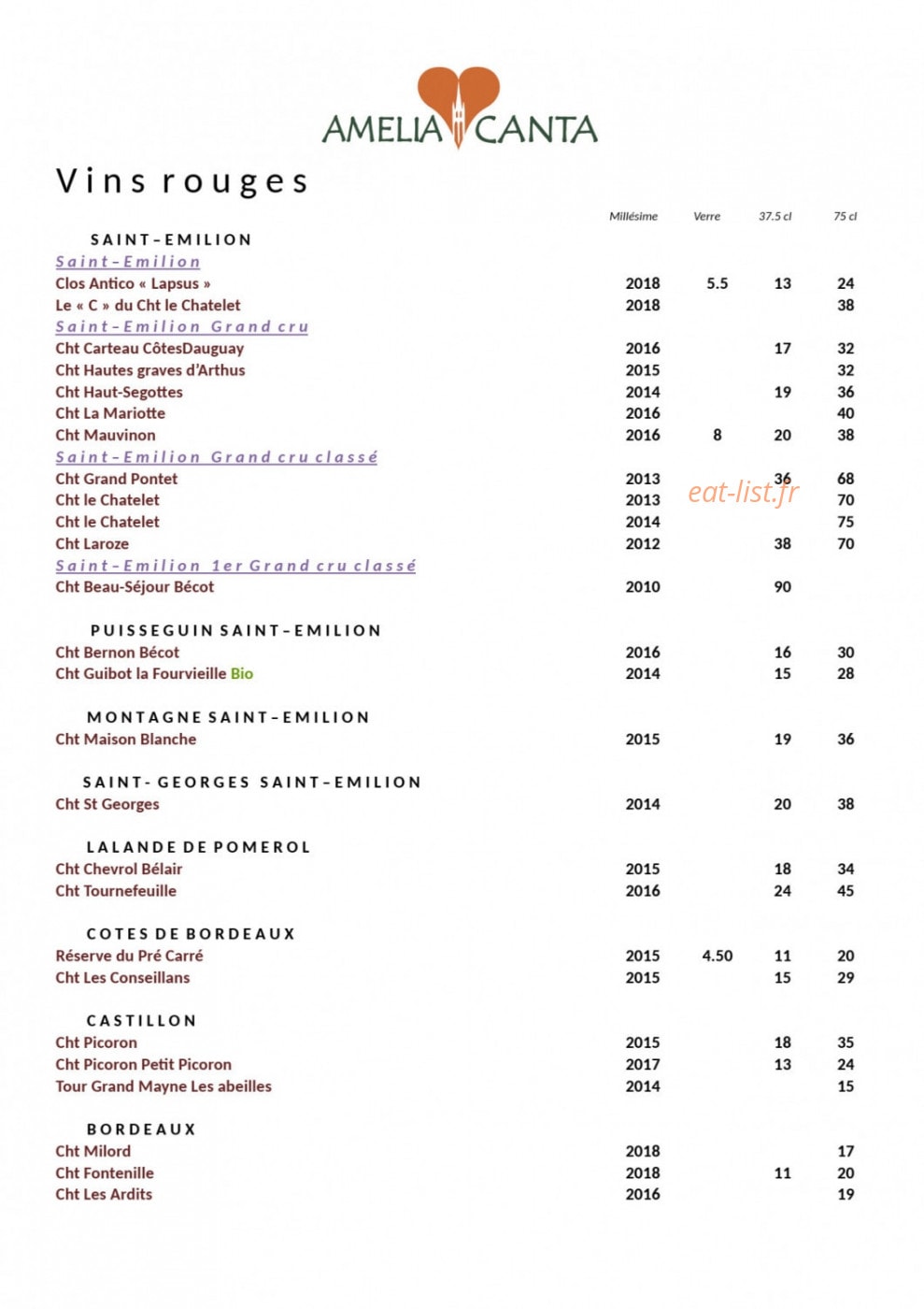 Amélia Canta — carte page 6