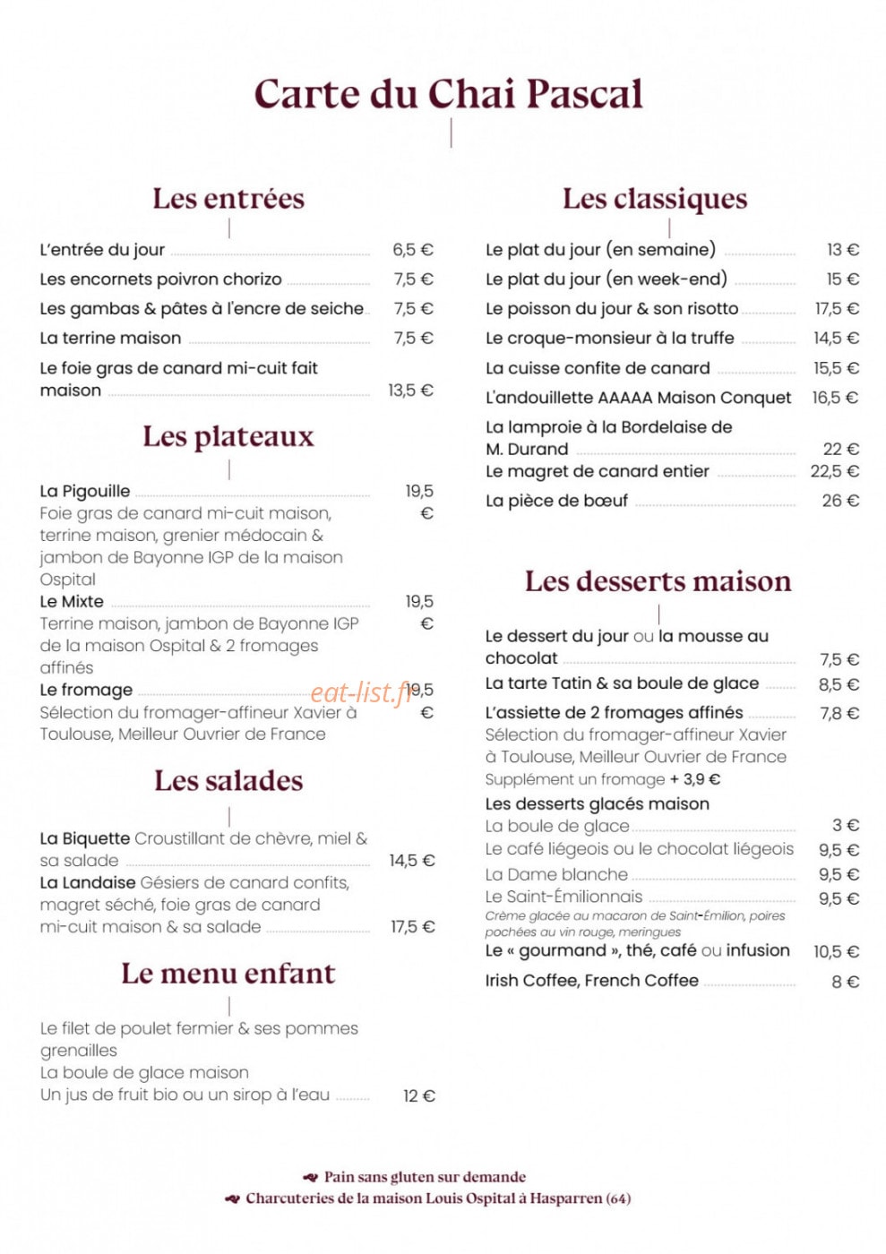 Chai Pascal — carte page 2