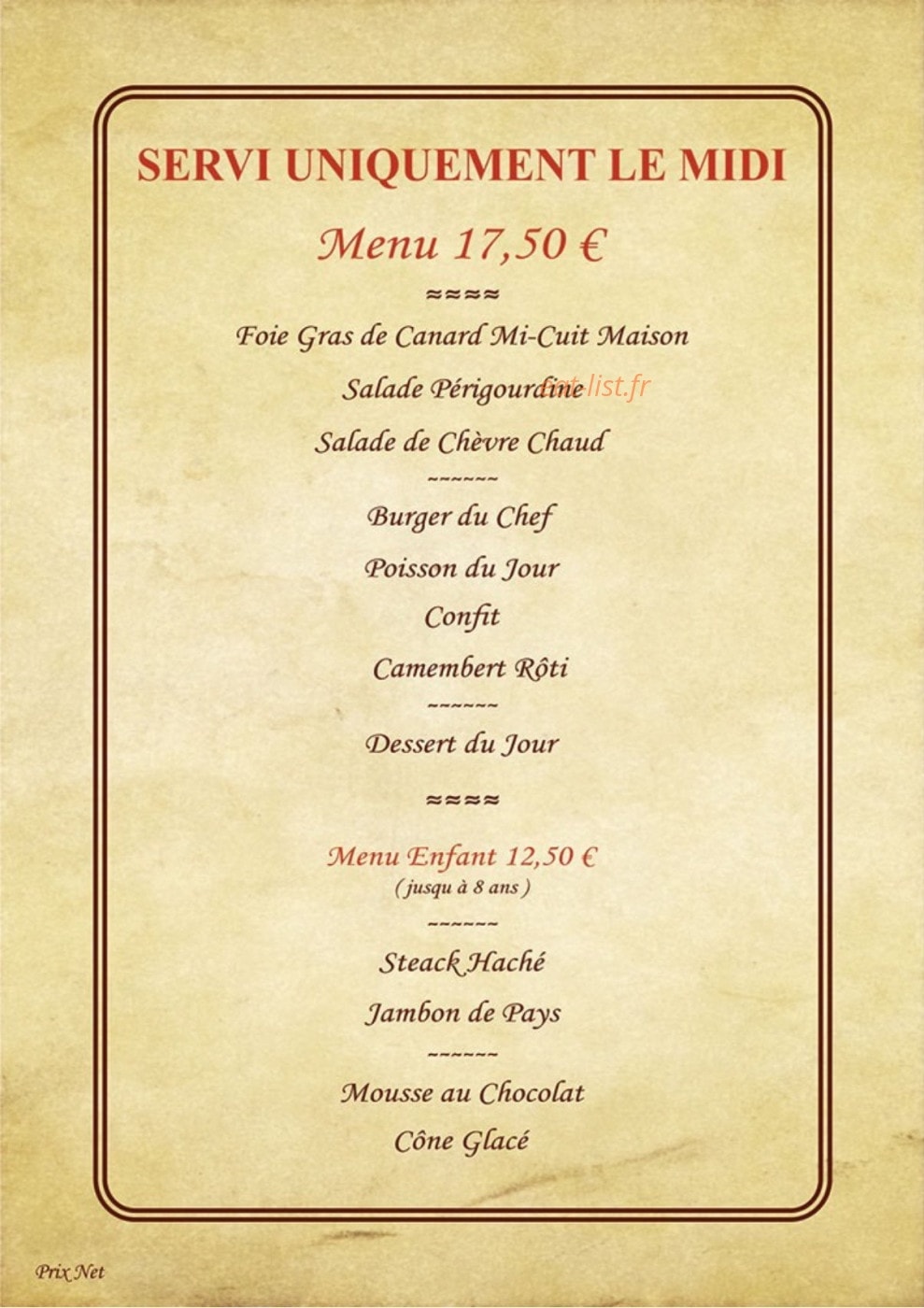La Côte Braisée — carte page 1