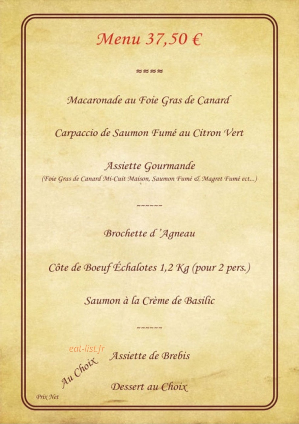 La Côte Braisée — carte page 3