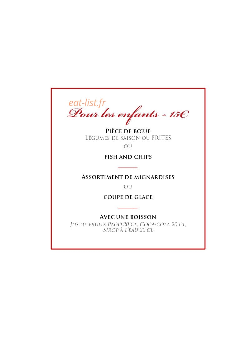 La Terrasse Rouge — carte page 3