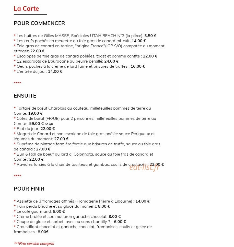 Lard Et Bouchon — carte page 1