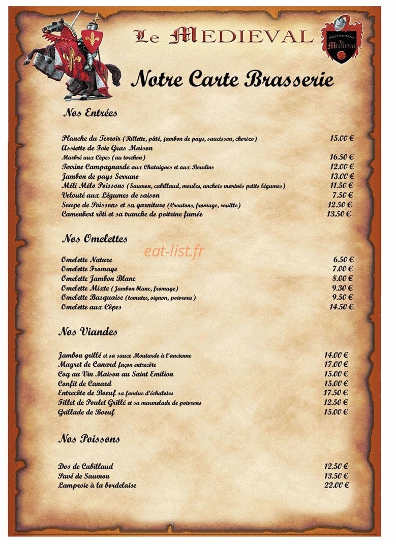 Le Médiéval — carte page 1