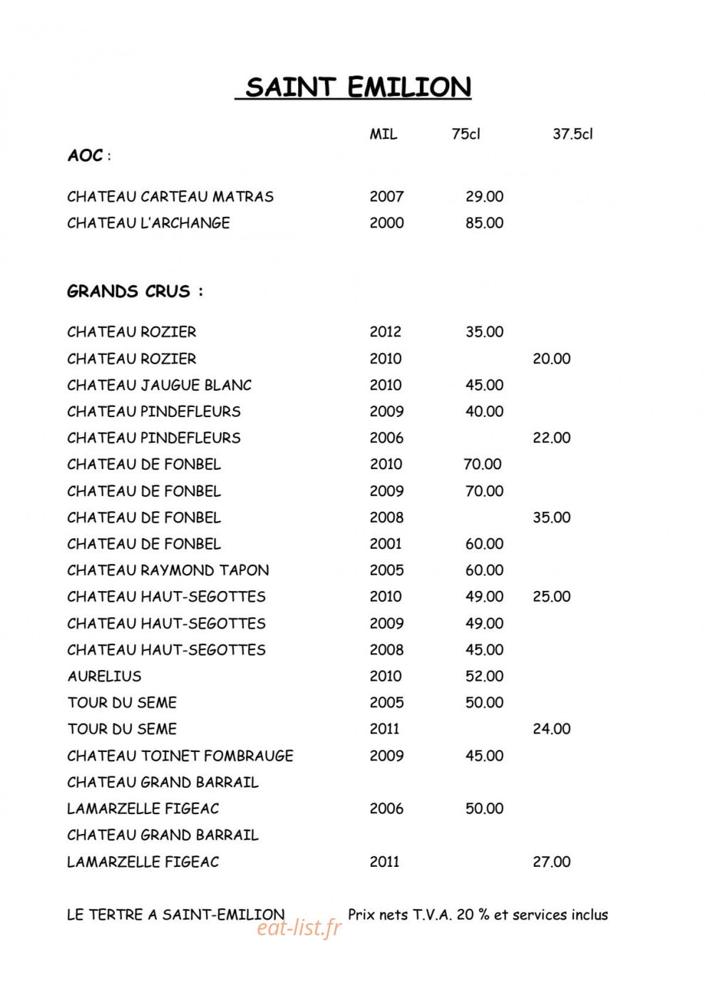 Le Tertre — carte page 7