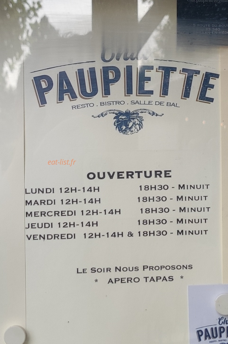 Chai Paupiette — carte page 1