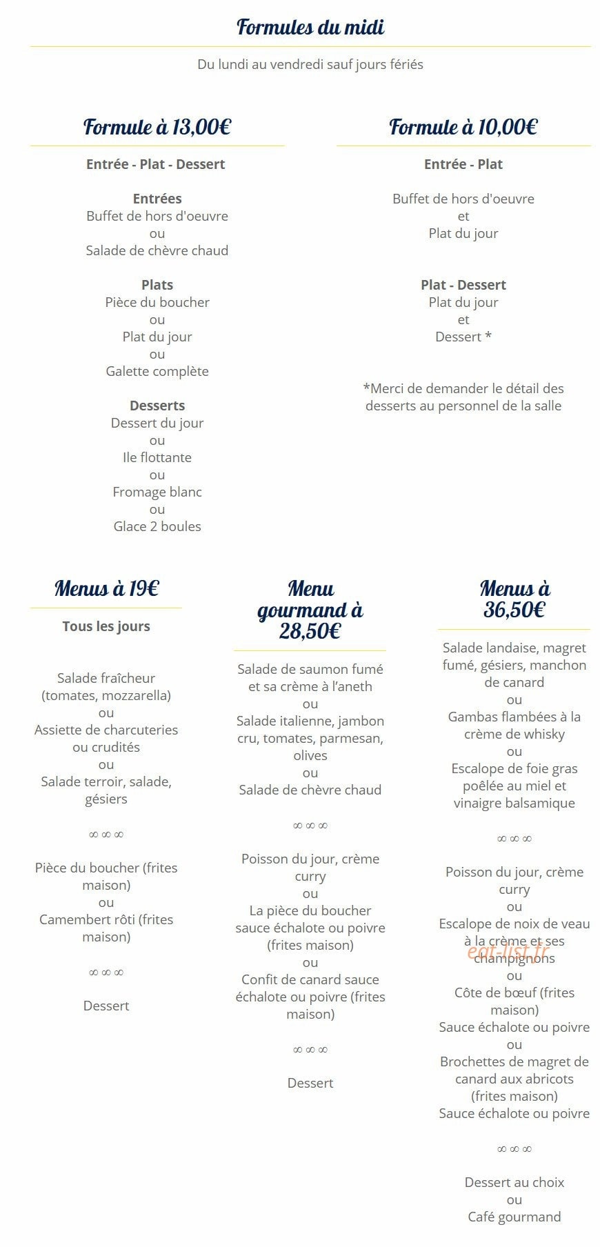Le Blé Noir — carte page 2