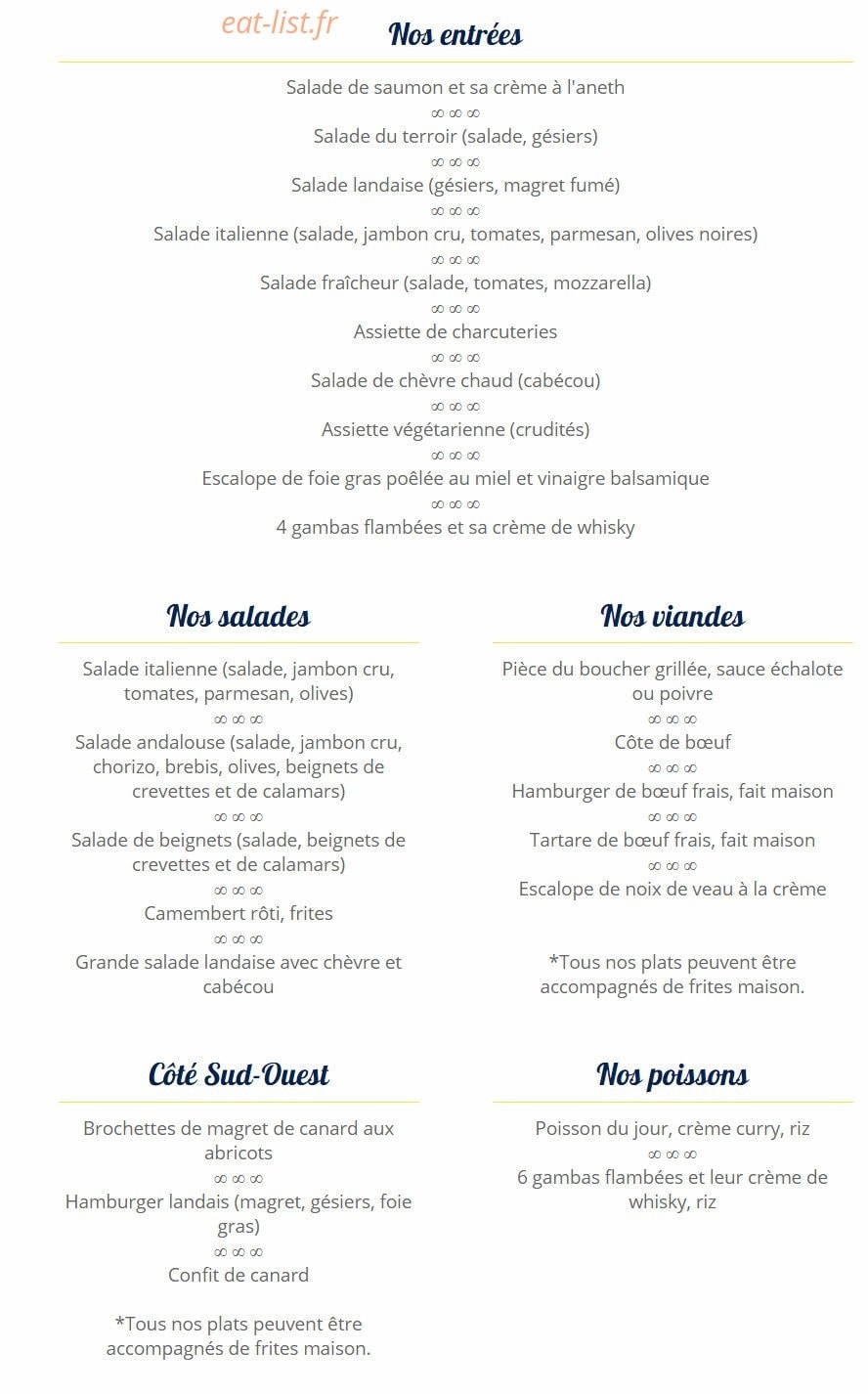 Le Blé Noir — carte page 1