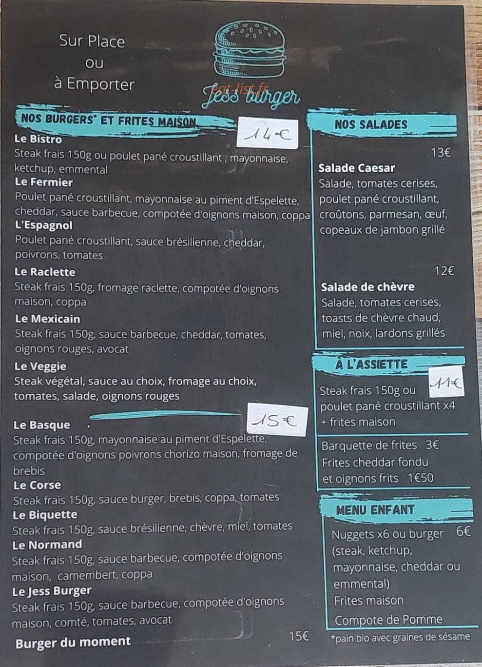 Jess Burger — carte page 1
