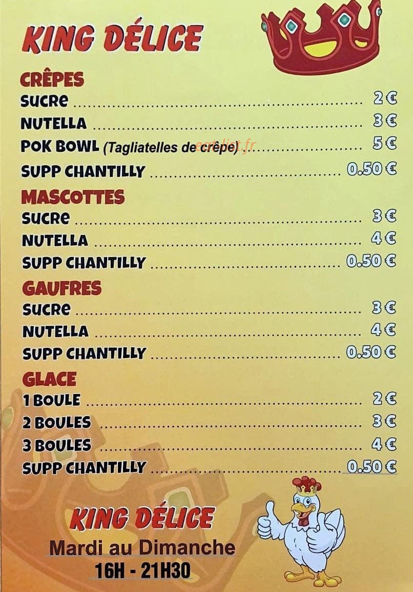 King chicken — carte page 2