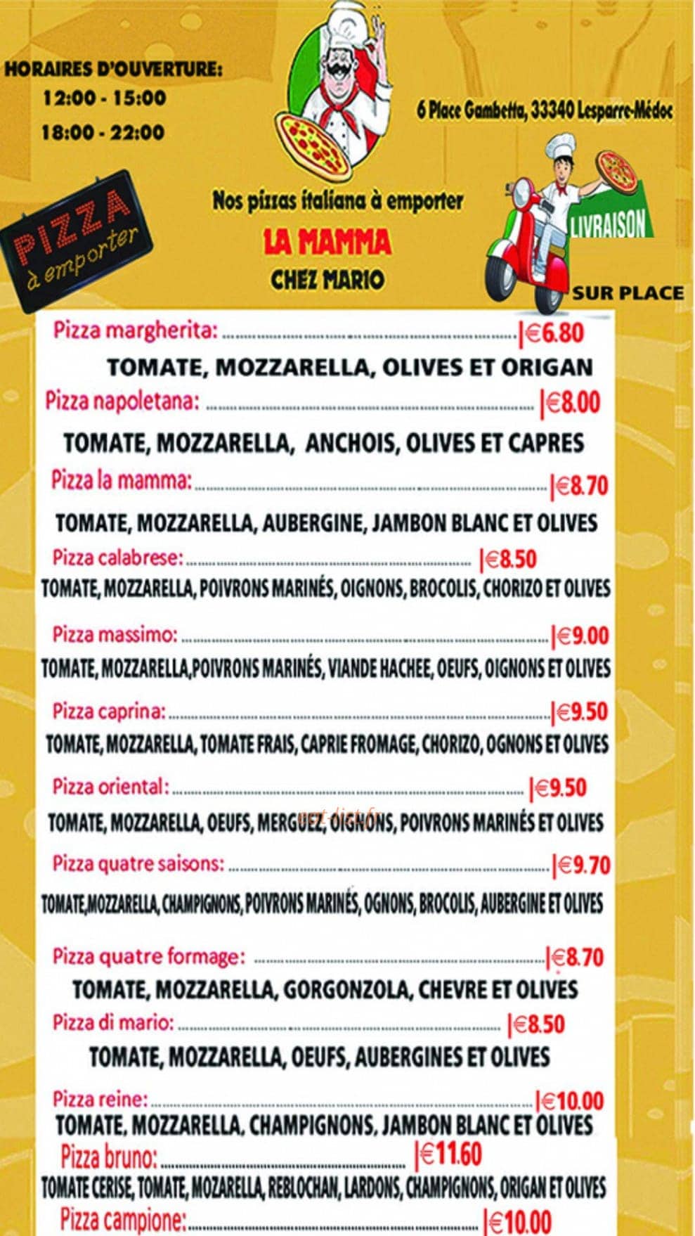 La Mamma — carte page 1